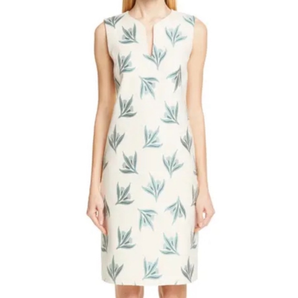 NWT Lafayette 148 NY Taren Jacquard raffia multi dress Size 0 $528